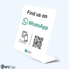 Click24 Stand: "Find Us on WhatsApp" NFC & QR Code in Dubai, UAE
