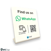 Click24 Stand: "Find Us on WhatsApp" NFC & QR Code in Dubai, UAE
