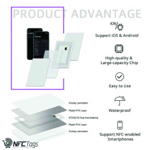 30 NFC Tags NTAG215 Cards | Printable Blank PVC Cards NXP Chip