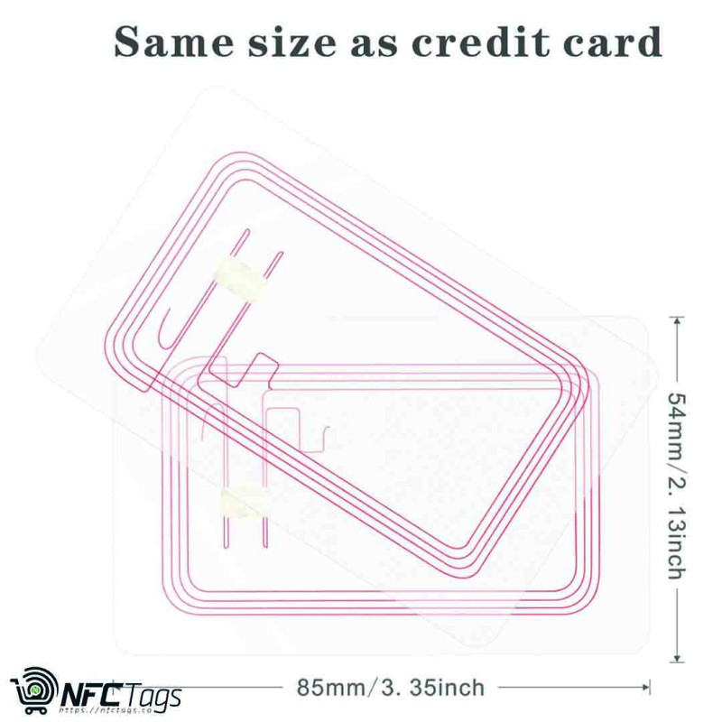 100 Transparent NTAG215 NFC Cards - Blank Matte, 504 Bytes Memory