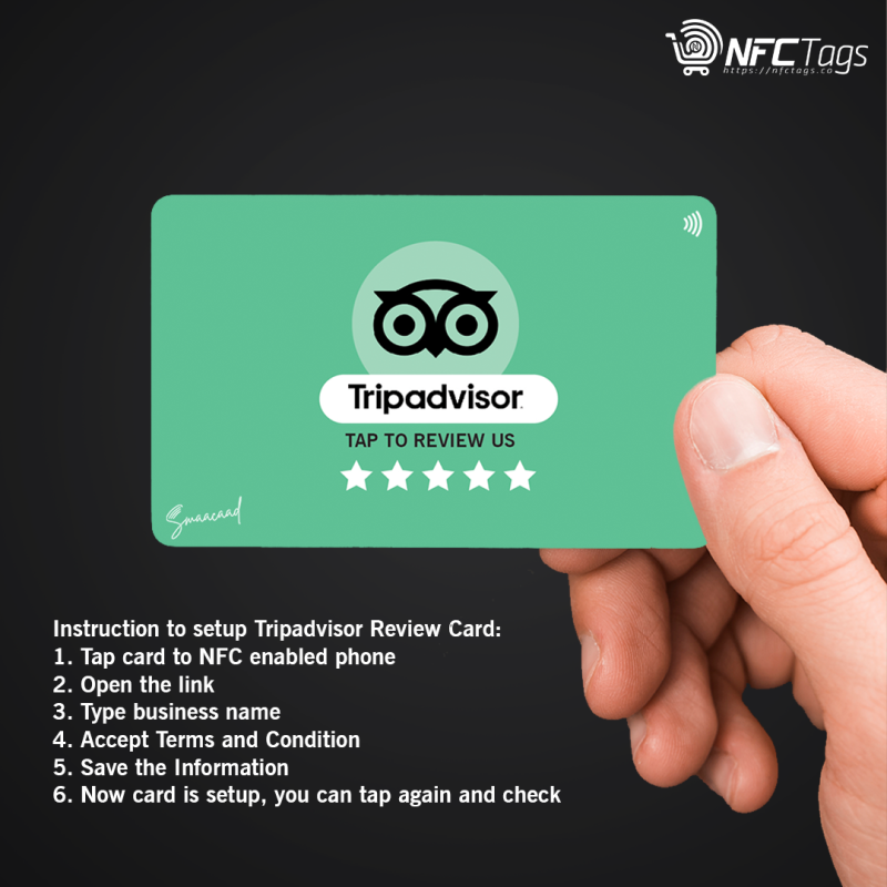 copy of Smaacaad NFC TripAdvisor Review Card: Elevate Your Travel Feedback Effortlessly