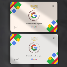 copy of copy of Boost you Google SEO with NFC Google Review Card (Grey) by Smaacaad. Get Feedback with Smart NFC Social Review C