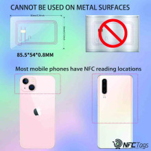 Transparent NFC 215 Tag Cards – Rewritable, Android/IOS