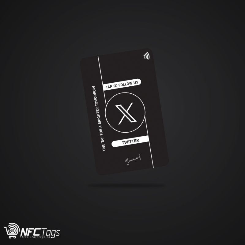 Boost followers! Smaacaad NFC Twitter/X Follow cards (9PCs) in Dubai