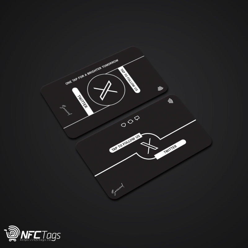 Boost followers! Smaacaad NFC Twitter/X Follow cards (9PCs) in Dubai