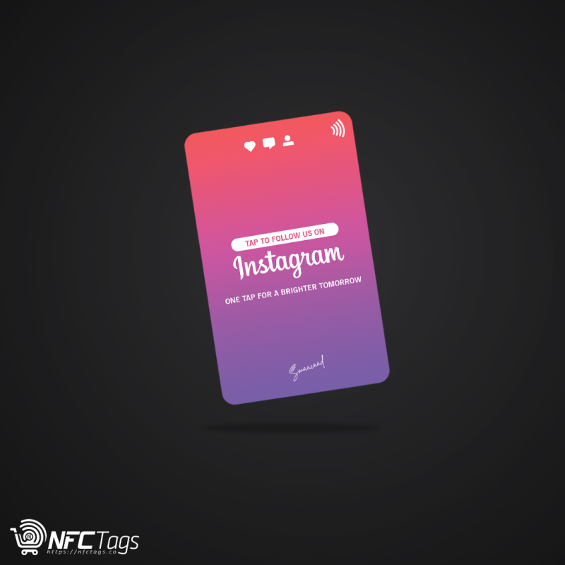 Smaacaad NFC Instagram Follow Cards (4PCs) in Dubai - Tap to Grow