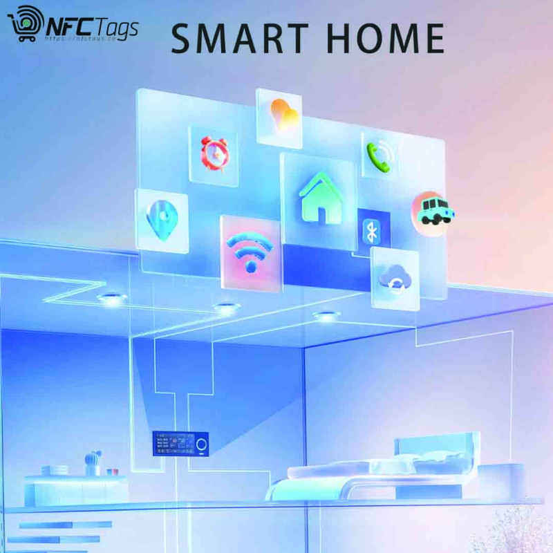 NFC Tags NTAG215 Transparent Cards - Rewritable CR80, Compatible with