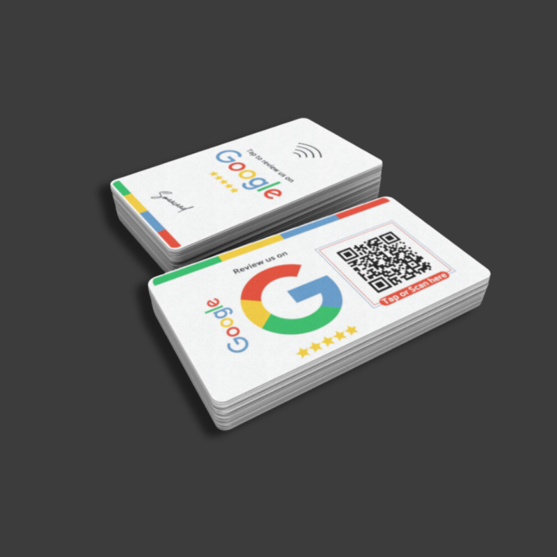 Get feedback faster with Smaacaad Google Review Card with NFC and QR Code! Tap or Scan and boost your business instantly!