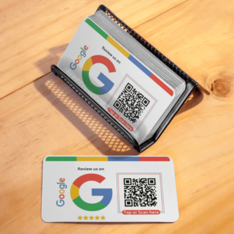 Get feedback faster with Smaacaad Google Review Card with NFC and QR Code! Tap or Scan and boost your business instantly!
