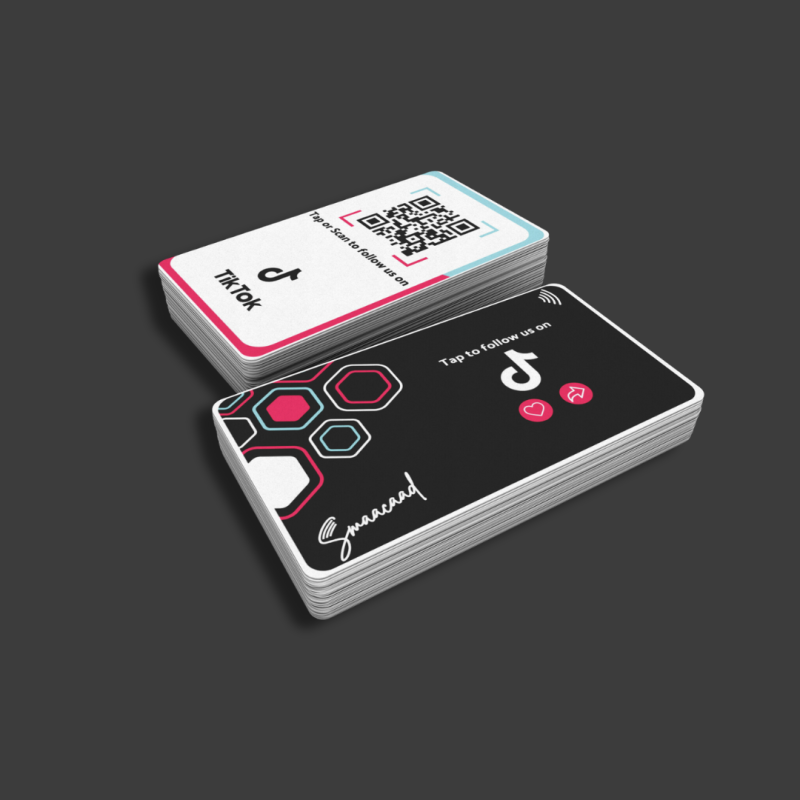 Experience faster growth in followers with Smaacaad Tiktok Card with NFC and QR code. Tap or Scan (1PC)