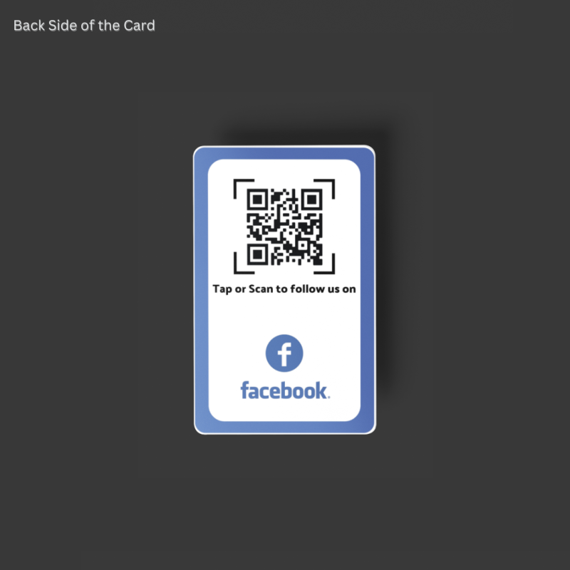 Boost Your Facebook Followers with Smaacaad Facebook NFC and QR Cards - Easy, Fast, and Engaging (1PC