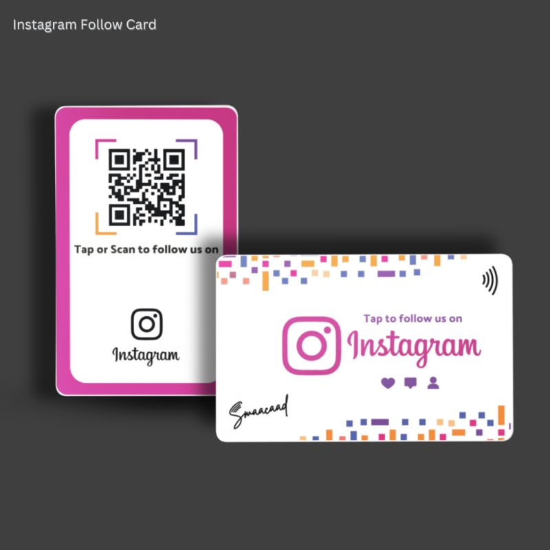 copy of copy of Boost reviews and followers with Smaacaad Google Review + Facebook Follow card with NFC and QR code! Tap or Scan