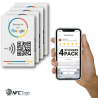 Boost Google Reviews in Dubai, UAE - 4-Pack QR & NFC Stickers