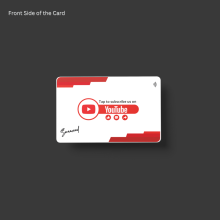 Tap or Scan with Smaacaad Youtube NFC and QR Card in Dubai