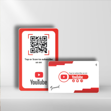Tap or Scan with Smaacaad Youtube NFC and QR Card in Dubai