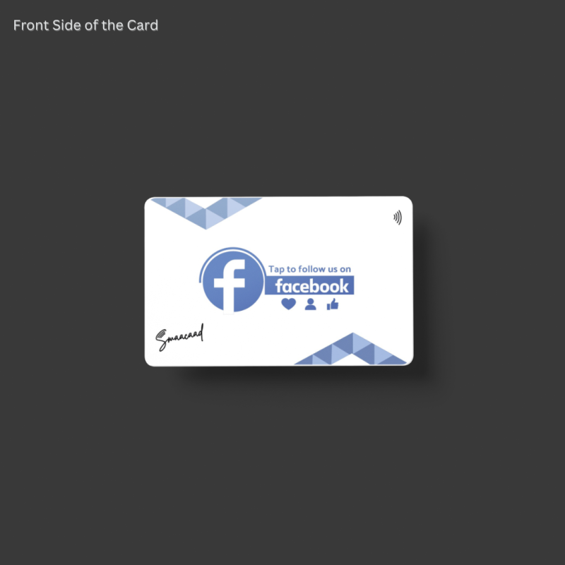 Boost Your Facebook Followers with Smaacaad Facebook NFC and QR Cards - Easy, Fast, and Engaging (1PC