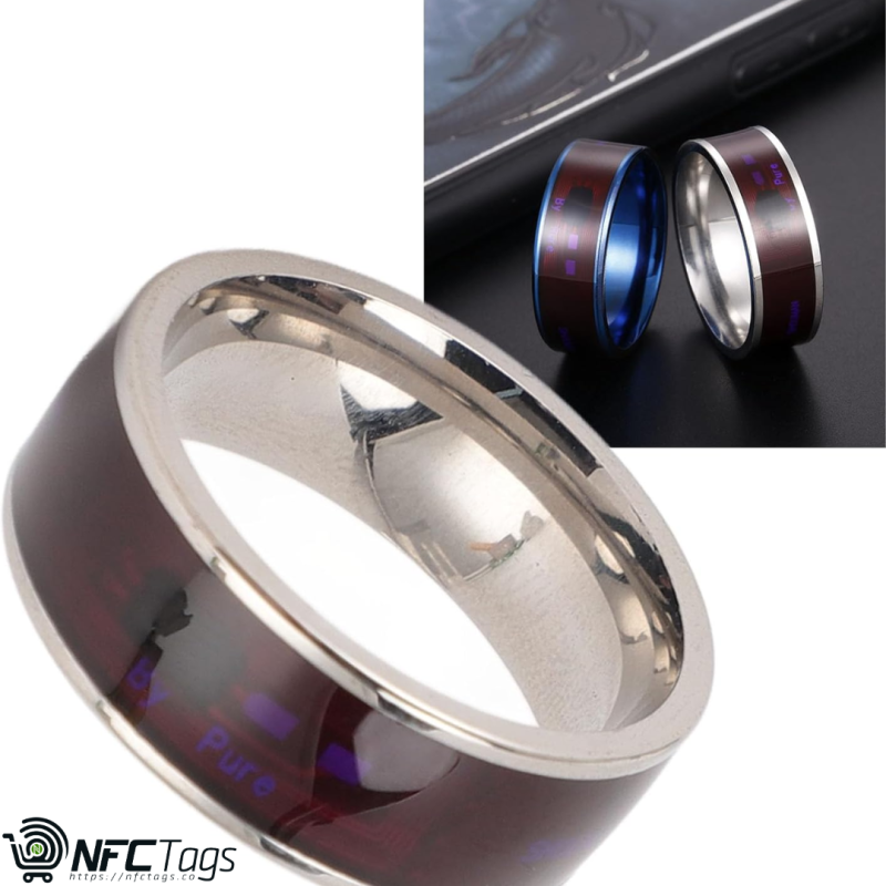 Smart NFC Ring: Ntag213 Chip for Smart Door Locks, Card Recharge, Smartphone Unlocking. Lightweight Mobile Phone Accessory.