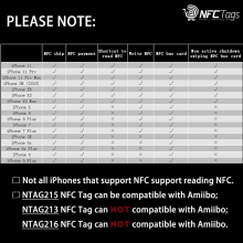 Buy 50pcs NFC Stickers Black NTAG215  Round Labels in Dubai, UAE