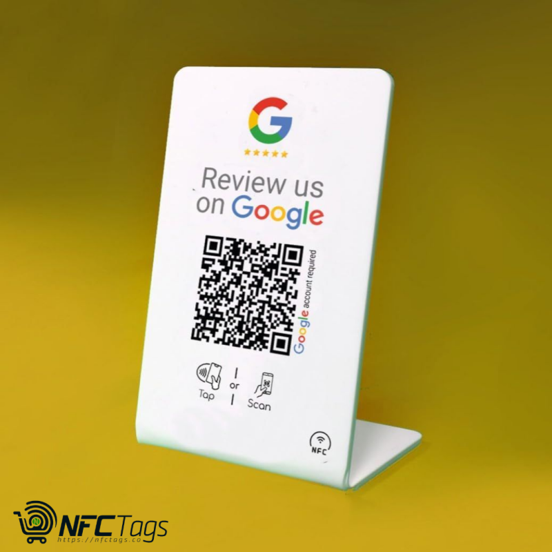 Boost Google Reviews with NFC & QR Code Stand in Dubai, UAE