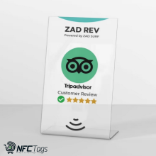 Boost Reviews Zad Rev TripAdvisor NFC Stand in Dubai - iOS/Android