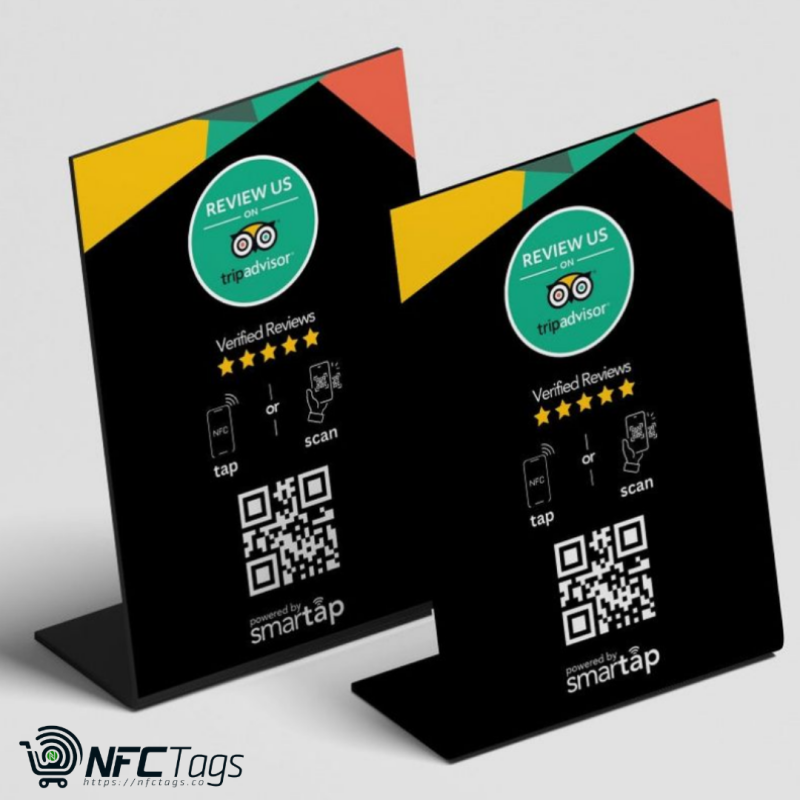 Boost Reviews Zad Rev TripAdvisor NFC Stand in Dubai - iOS/Android