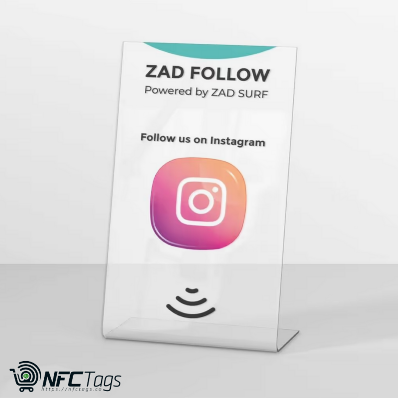 Boost Instagram Followers with Zad NFC Stand in Dubai - iOS/Android