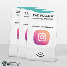 Boost Instagram Followers with Zad NFC Stand in Dubai - iOS/Android