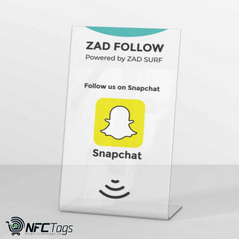 Boost Your Snapchat Following with Zad Surf's NFC Stand in Dubai, UAE