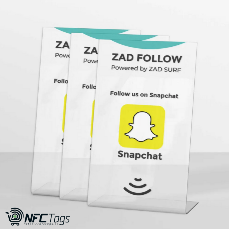 Boost Your Snapchat Following with Zad Surf's NFC Stand in Dubai, UAE