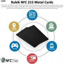 Rubik NFC 215 Black Metal Cards with Matt finish in Dubai, UAE