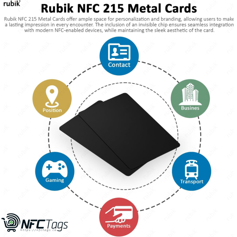 Rubik NFC 215 Black Metal Cards with Matt finish in Dubai, UAE