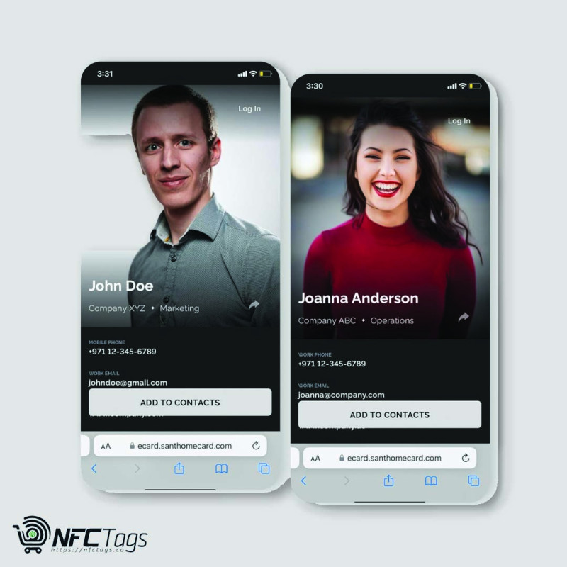 Santhome: NFC & QR Digital Business Card, iOS/Android Compatible