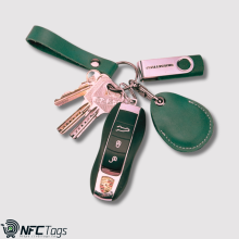 Stylish Leather Key Fobs & Smart Card Holder NFC Tags in Dubai, UAE