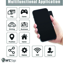 Programmable Xuhal 100 NTAG215 NFC Blank PVC Black Cards Chip