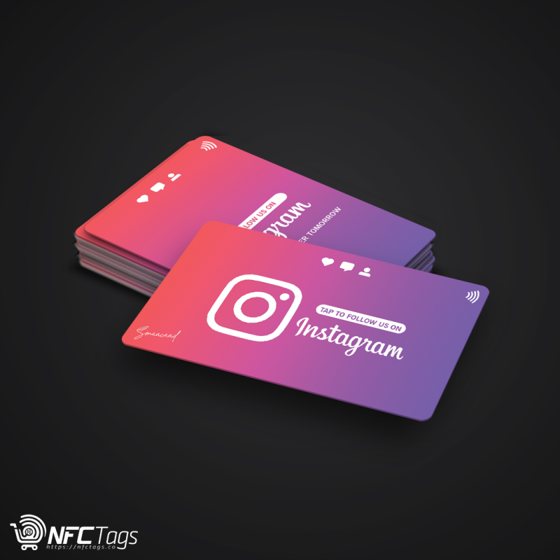 Smaacaad NFC Instagram Follow Cards in Dubai - Tap to Grow