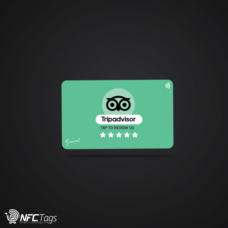 Tap and boost reviews with NFC Tripadvisor Review card in Dubai