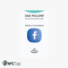 Pack of 3 Zad Follow. Facebook Follows NFC Card from (Zad Surf) allowing you boosting Follows - iOS and Android