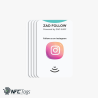 Pack of 5 Zad Follow. Instagram Follows NFC Card from (Zad Surf) allowing you boosting Follows - iOS and Android