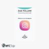 Pack of 5 Zad Follow. Instagram Follows NFC Card from (Zad Surf) allowing you boosting Follows - iOS and Android