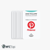 Pack of 10 Zad Follow. Pinterest Follows NFC Card from (Zad Surf) allowing you boosting Follows - iOS and Android