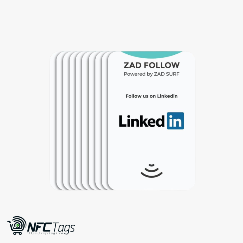 Zad Surf pack of 10 LinkedIn Follow NFC Cards in Abu Dhabi, Dubai