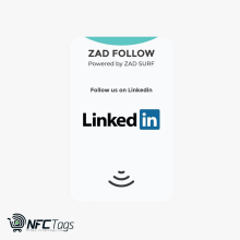 Zad Surf pack of 10 LinkedIn Follow NFC Cards in Abu Dhabi, Dubai