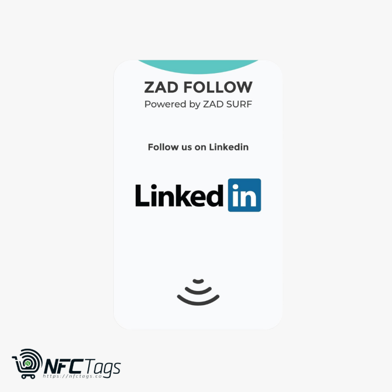 Zad Surf pack of 10 LinkedIn Follow NFC Cards in Abu Dhabi, Dubai