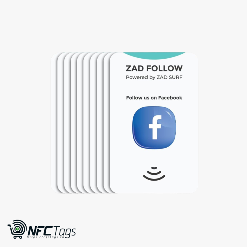 Pack of 10 Zad Surf Facebook Follow NFC Card in Dubai - Boost Follows