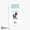 Pack of 10 Zad Follow. TikTok Follows NFC Card from (Zad Surf) allowing you boosting Follows - iOS and Android
