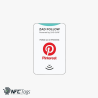 Zad Follow. Pinterest Follows NFC Card from (Zad Surf) allowing you boosting Follows - iOS and Android
