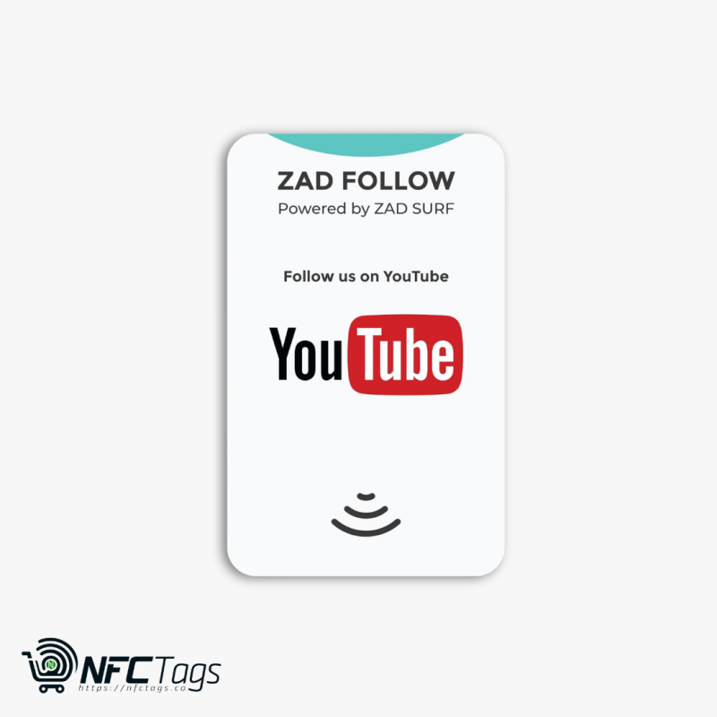 Pack of 10 NFC Youtube Follow Cards by Zad Surf in Abu Dhabi, Dubai