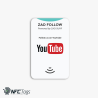 Pack of 10 NFC Youtube Follow Cards by Zad Surf in Abu Dhabi, Dubai