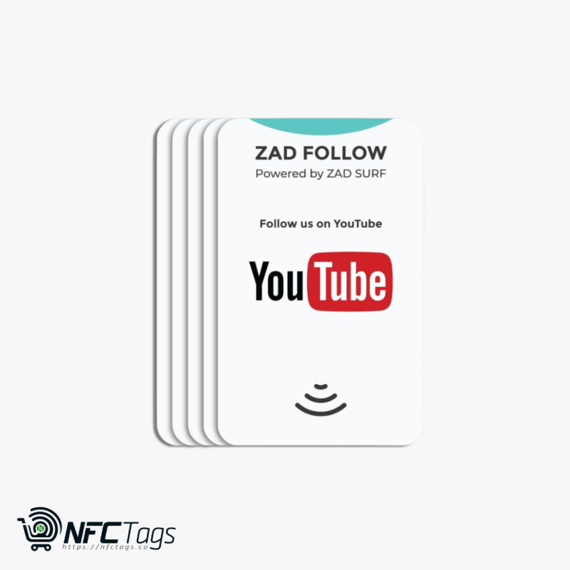 Boost YouTube Follows with Zad Surf NFC Cards in Dubai - Pack of 5