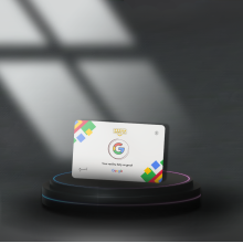 Boost you Google SEO with NFC Google Review Card (Grey) by Smaacaad. Get Feedback with Smart NFC Social Review Cards.